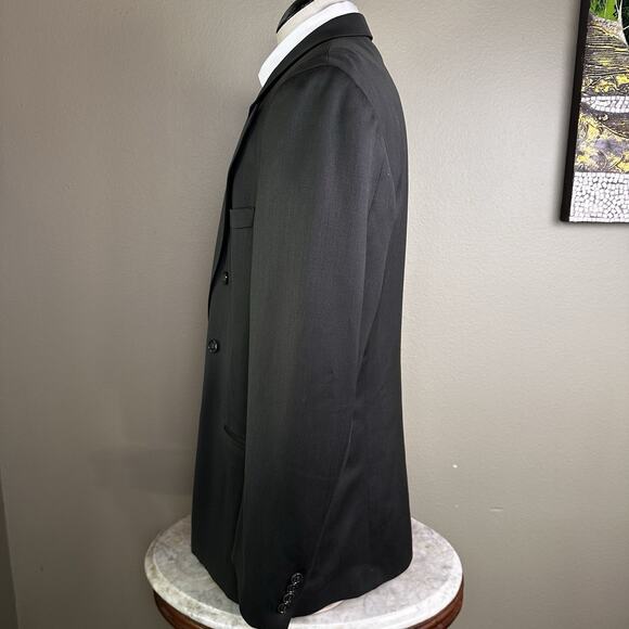 Albert Nipon Men 52R Double breasted Dark Olive Blazer Sport Coat - Picture 4 of 16